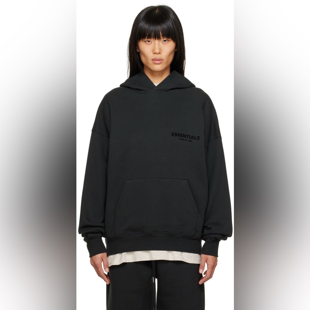 Fog Essentials black flocked hoodie medium